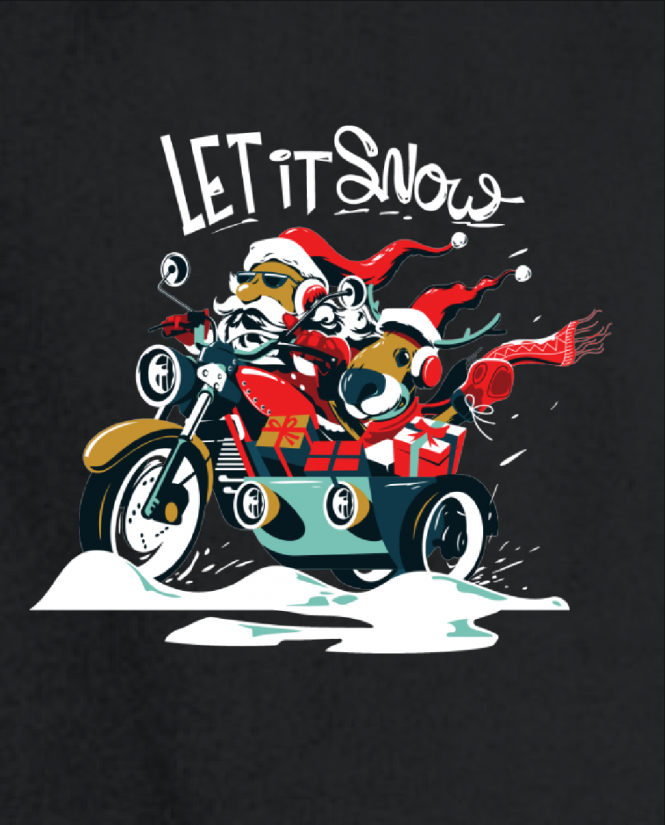 džemperis  santa motorcycle